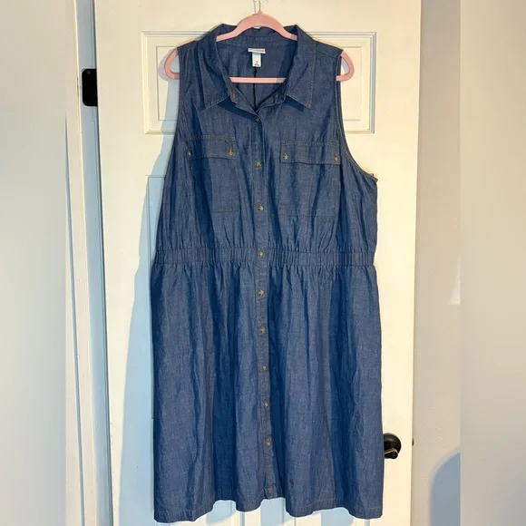 Ava & Viv Blue Denim Dress - Picture 2 of 7